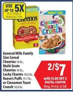 Food Giant General Mills Family Size Cereal offer