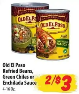Food Giant Old El Paso Refried Beans, Green Chiles or Enchilada Sauce offer
