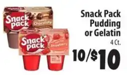 Food Giant Snack Pack Pudding or Gelatin offer