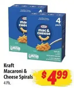 Food Giant Kraft Macaroni & Cheese Spirals offer