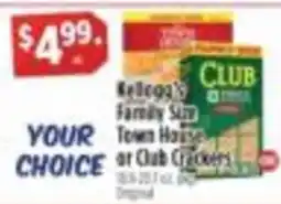 Pioneer Supermarkets Kellogg's Family Size Town House or Club Crackers offer