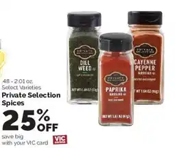 Harris Teeter Private Selection Spices offer