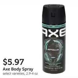 Fareway Axe body spray offer