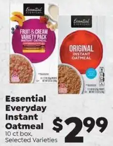 Sentry Essential Everyday Instant Oatmeal offer