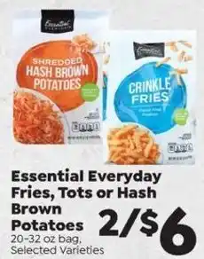 Sentry Essential Everyday Fries, Tots or Hash Brown Potatoes offer