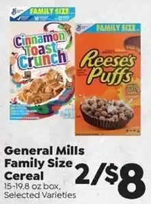 Sentry General Mills Family Size Cereal offer