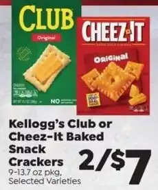 Sentry Kellogg's Club or Cheez-It Baked Snack Crackers offer