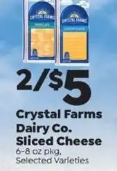 Sentry Crystal Farms Dairy Co. Sliced Cheese offer