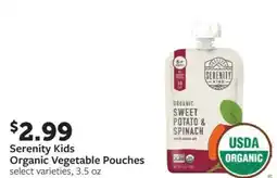 Fareway Serenity Kids Organic Vegetable Pouches offer