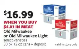 Fareway Old Milwaukee or Old Milwaukee Light offer