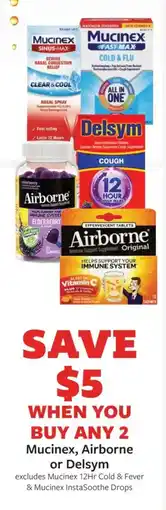 Fareway Mucinex, Airborne or Delsym offer