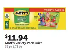 Fareway Mott's Variety Pack Juice offer