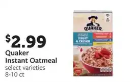 Fareway Quaker instant oatmeal offer