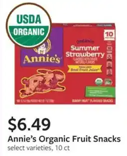 Fareway Annie's Organic Fruit Snacks offer