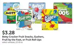 Fareway Betty Crocker Fruit Snacks, Gushers, Fruit by the Foot, or Fruit Roll-Ups offer