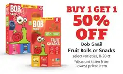 Fareway Bob Snail Fruit Rolls or Snacks offer