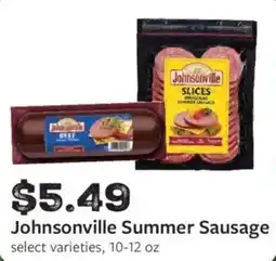 Fareway Johnsonville summer sausage offer