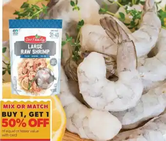 Our Family large raw shrimp