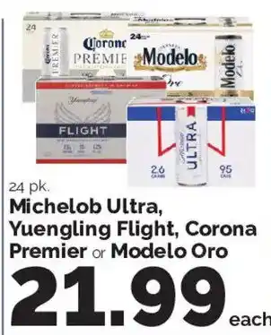 Harris Teeter Michelob Ultra, Yuengling Flight, Corona Premier or Modelo Oro offer