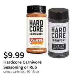 Fareway Hardcore Carnivore Seasoning or Rub offer