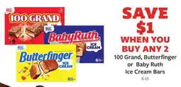 Fareway 100 Grand, Butterfinger or Baby Ruth Ice Cream Bars offer