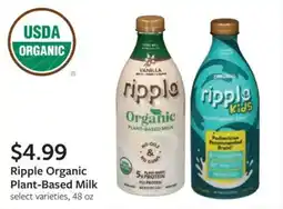 Fareway Ripple Organic Plant-Based Milk offer