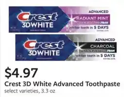 Fareway Crest 3D White Advanced Toothpaste offer