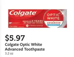 Fareway Colgate Optic White Advanced Toothpaste offer