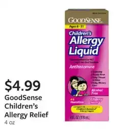 Fareway GoodSense Children's Allergy Relief offer