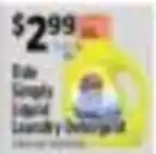 Pioneer Supermarkets Tide Simply Liquid Laundry Detergent offer
