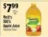 Pioneer Supermarkets Red's 100% Apple Juice offer