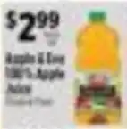 Pioneer Supermarkets Apple & Eve 100% Apple Juice offer