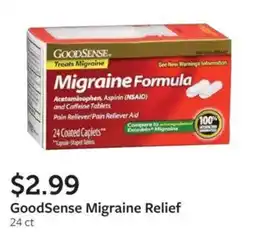 Fareway Goodsense migraine relief offer