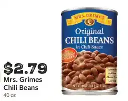Fareway Mrs. Grimes chili beans offer