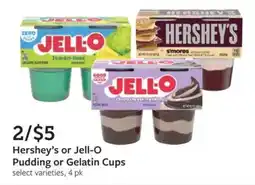 Fareway Hershey's or Jell-O Pudding or Gelatin Cups offer