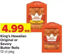 Shop 'n Save King's Hawaiian Original or Savory Butter Rolls offer