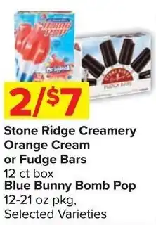 Shop 'n Save Stone Ridge Creamery Orange Cream or Fudge Bars offer