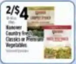 Pioneer Supermarkets Vancover Country Fresh Classics or Premium Vegetables offer