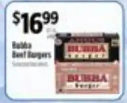 Pioneer Supermarkets Bubba Beef Burgers offer