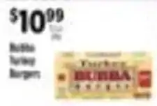 Pioneer Supermarkets Bubba Turkey Burgers offer