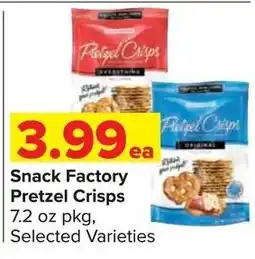Shop 'n Save Snack Factory Pretzel Crisps offer
