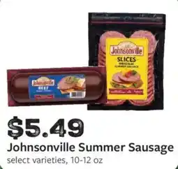 Fareway Johnsonville Summer Sausage offer
