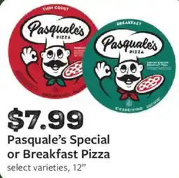 Fareway Pasquale's Special or Breakfast Pizza offer