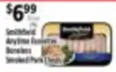 Pioneer Supermarkets Smithfield Anytime Favorites Boneless Smoked Pork Chops offer