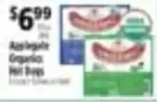 Pioneer Supermarkets Applegate Organic Hot Dogs offer