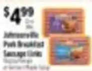 Pioneer Supermarkets johnsonville pork breakfast sausage links offer
