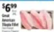 Pioneer Supermarkets Great American Tilapia Fillet offer