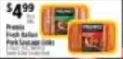 Pioneer Supermarkets Premier Fresh Italian Pork Sausage Links offer