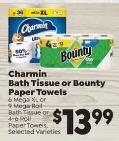 Sentry Charmin Bath Tissue or Bounty Paper Towels offer