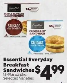 Sentry Essential Everyday Breakfast Sandwiches offer